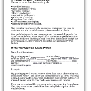 Growing-space profile page from Balcony & Rooftop Gardening: What to Grow